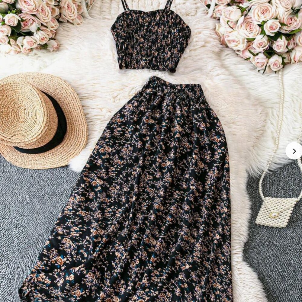 2 Piece Dress Set w/ Crop Top and Maxi Dress - NWT - 16/XXL
